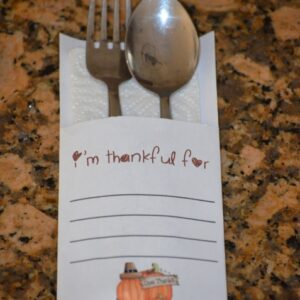 Thanksgiving Thankful Silverware Holder