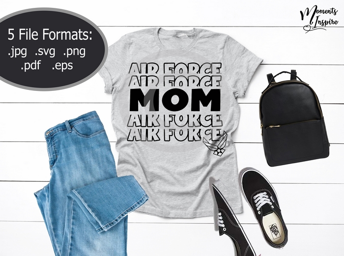 Air Force Mom 1 Layered