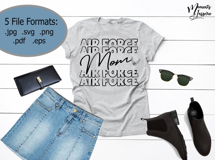 Air Force Mom 2 Layered